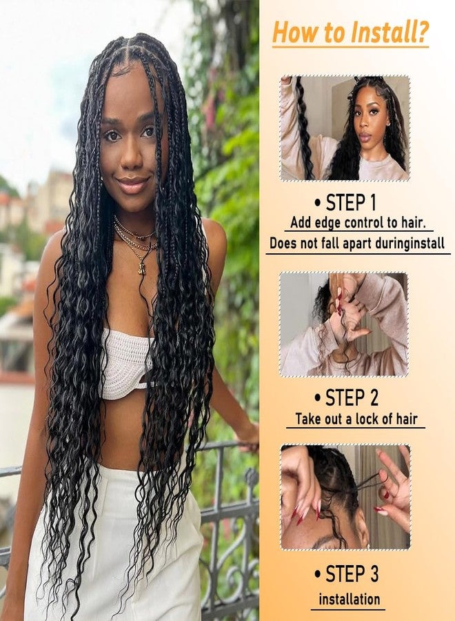 JINHUI Human Braiding Hair Mix Synthetic Deep Wave Bulk Hair for Braiding, 18 Inch Wet and Wavy Braiding Hair 2 Pcs Boho Hair for Braiding Curly Bohemian Hair Extensions - Image 4